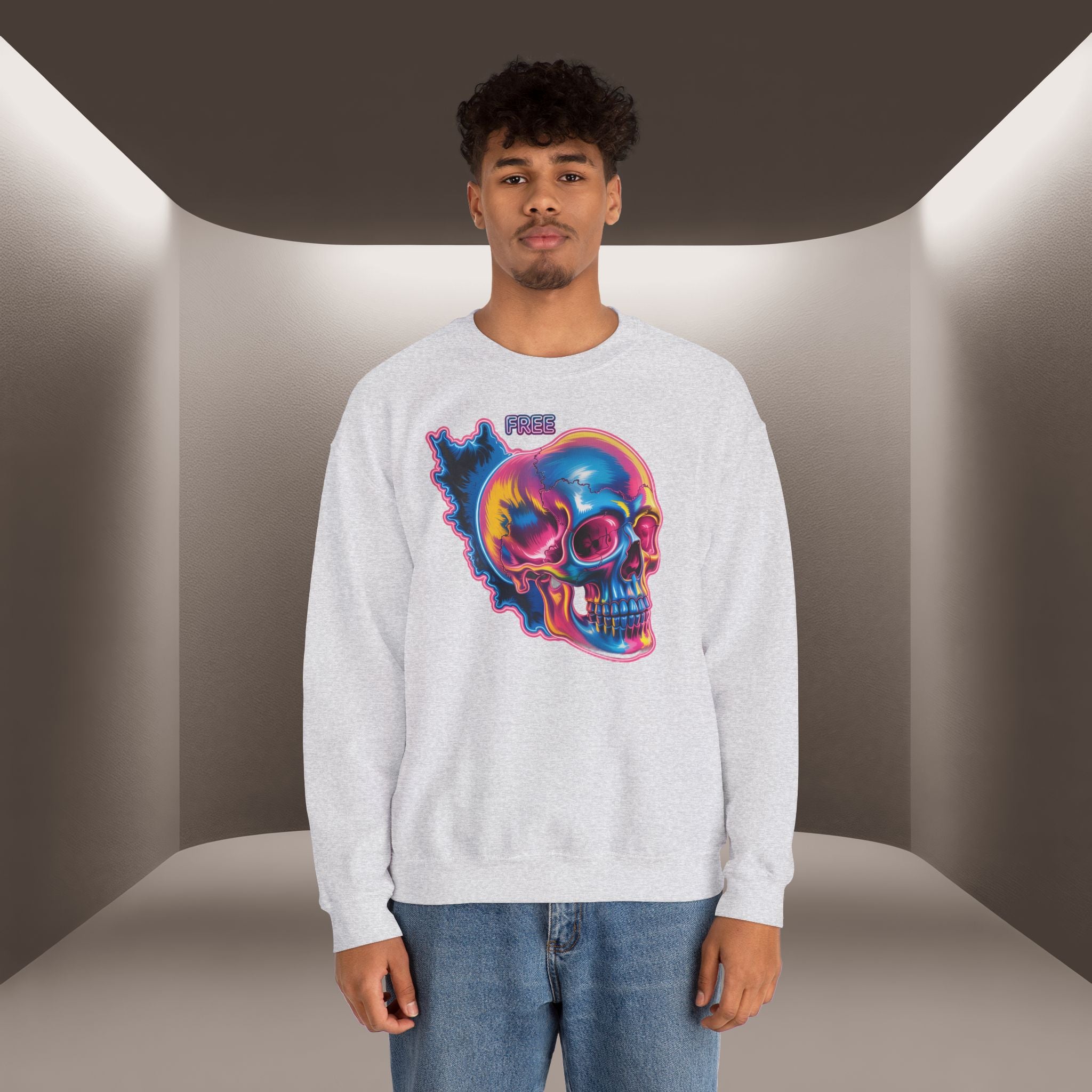 Skull in Iran's map shape Sweatshirt-Unisex, Premium Quality