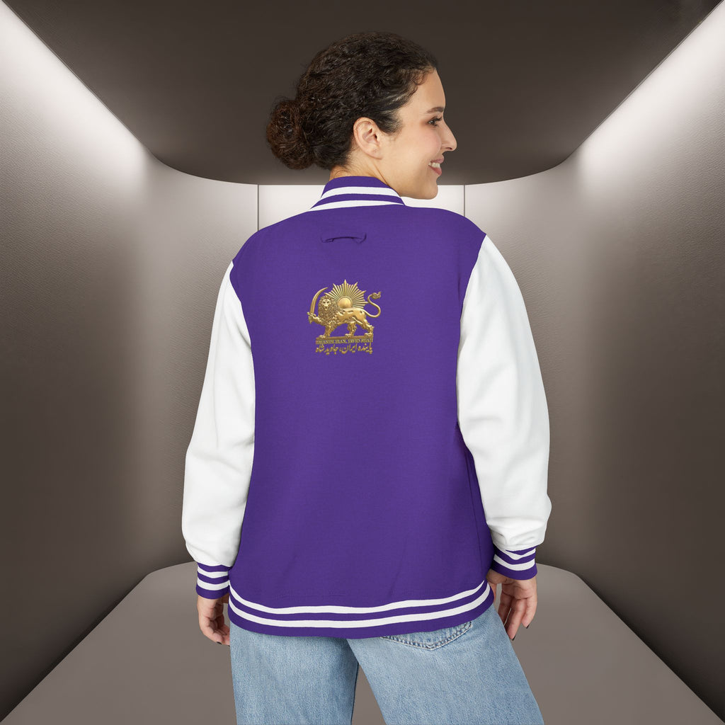 "Payande Iran JAVID SHAH" embroidered JACKET — PERSIAN VIBEY STYLE JACKET ( Goldoozi)