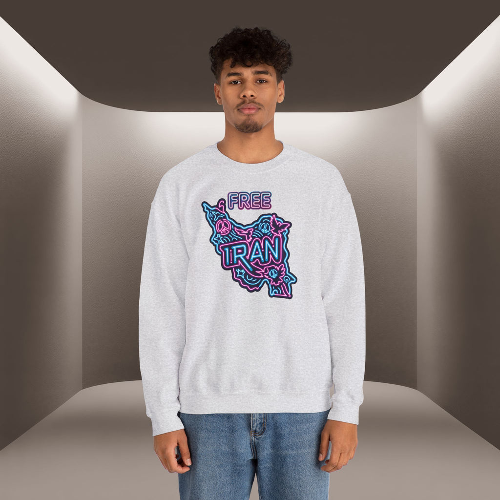 Free Iran Sweatshirt – Neon design, Premium Quality