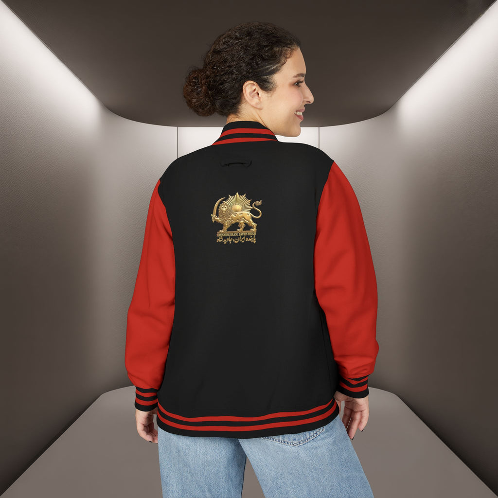 "Payande Iran JAVID SHAH" embroidered JACKET — PERSIAN VIBEY STYLE JACKET ( Goldoozi)
