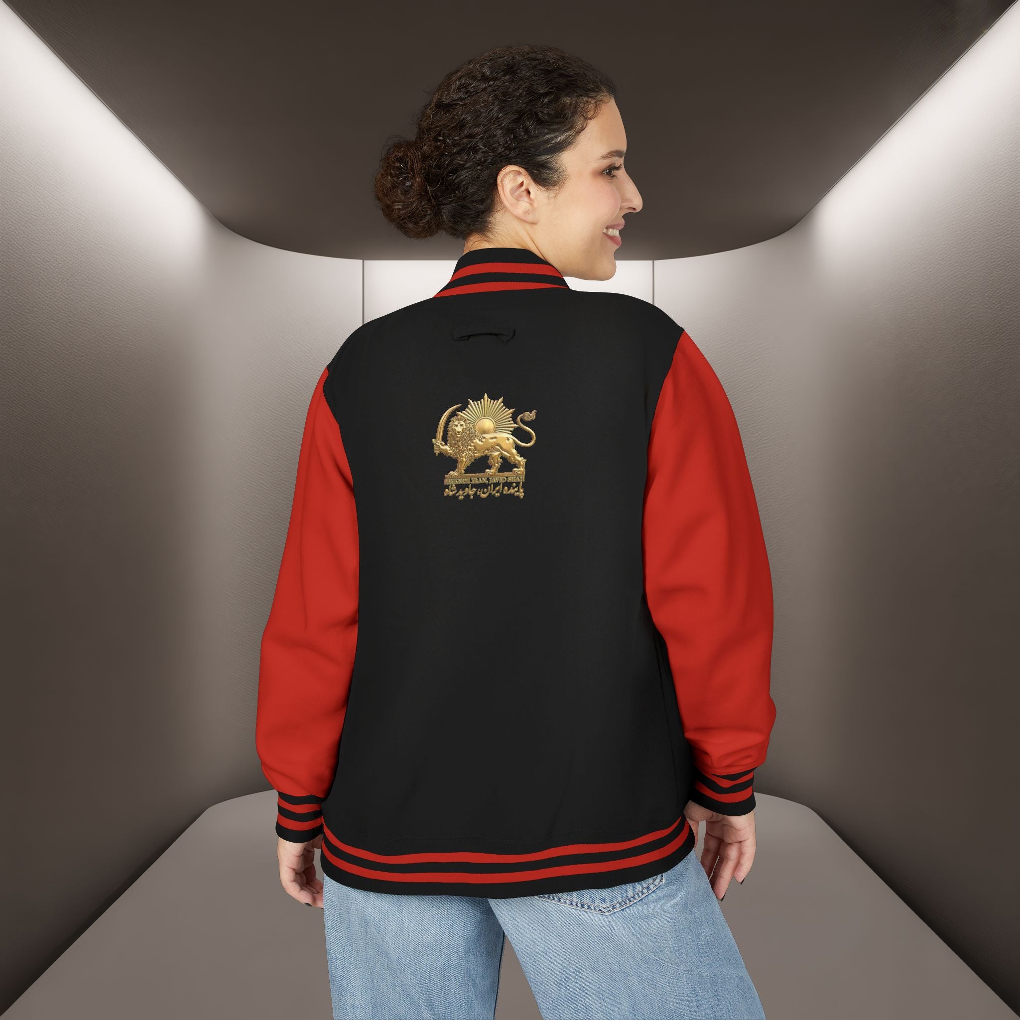 "Payande Iran JAVID SHAH" embroidered JACKET — PERSIAN VIBEY STYLE JACKET ( Goldoozi)