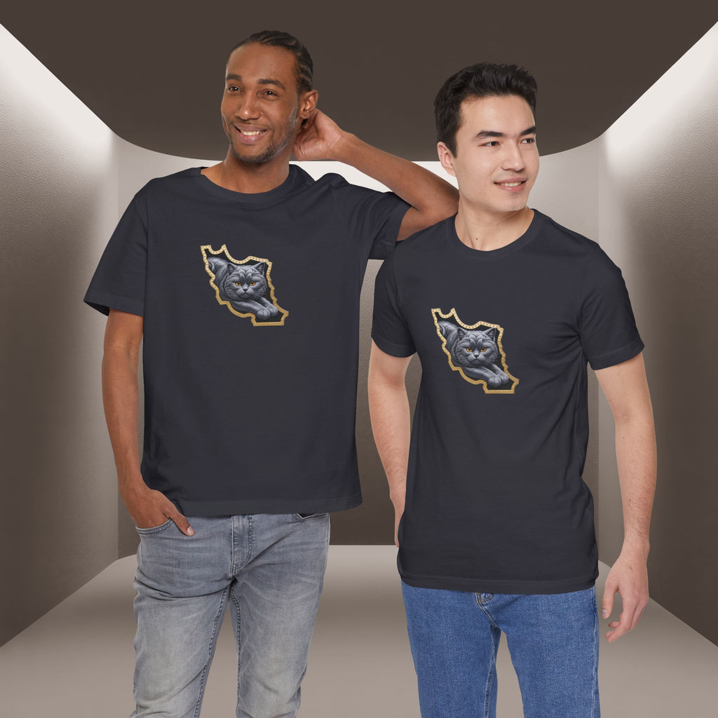 Persian Cat in a Persian Map Graphic design- unisex T-shirt- Premium quality