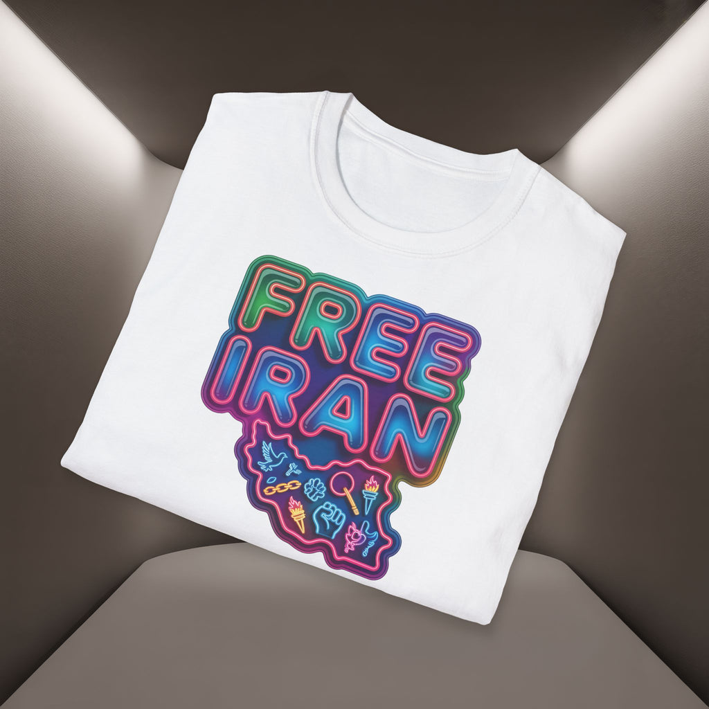 Free Iran T-Shirt — Neon Style, Premium Quality