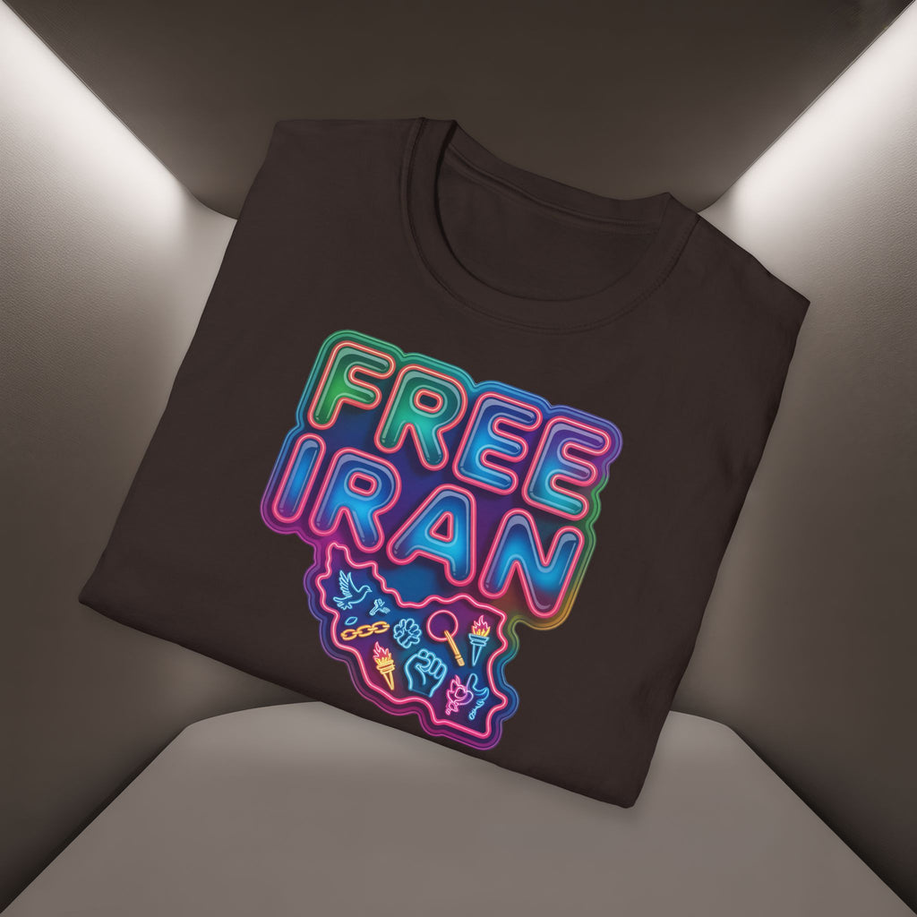 Free Iran T-Shirt — Neon Style, Premium Quality