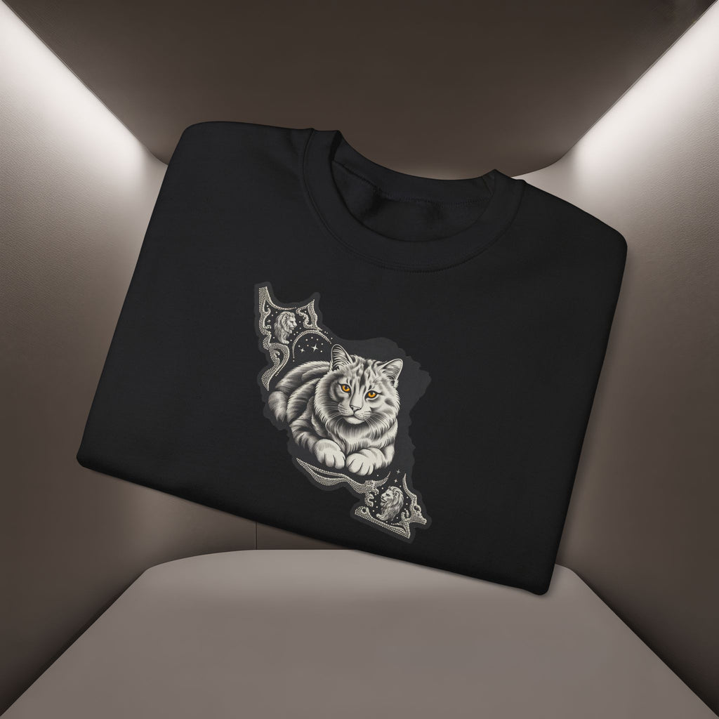Persian Cat in a Persian Map design- unisex sweatshirt- Premium quality