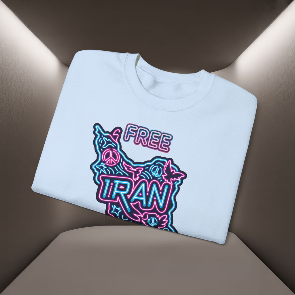 Free Iran Sweatshirt – Neon design, Premium Quality