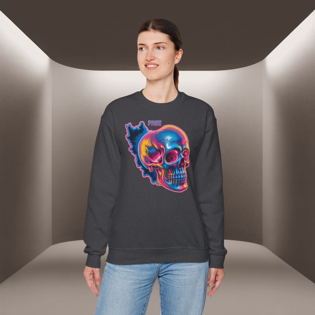 Skull in Iran's map shape Sweatshirt-Unisex, Premium Quality