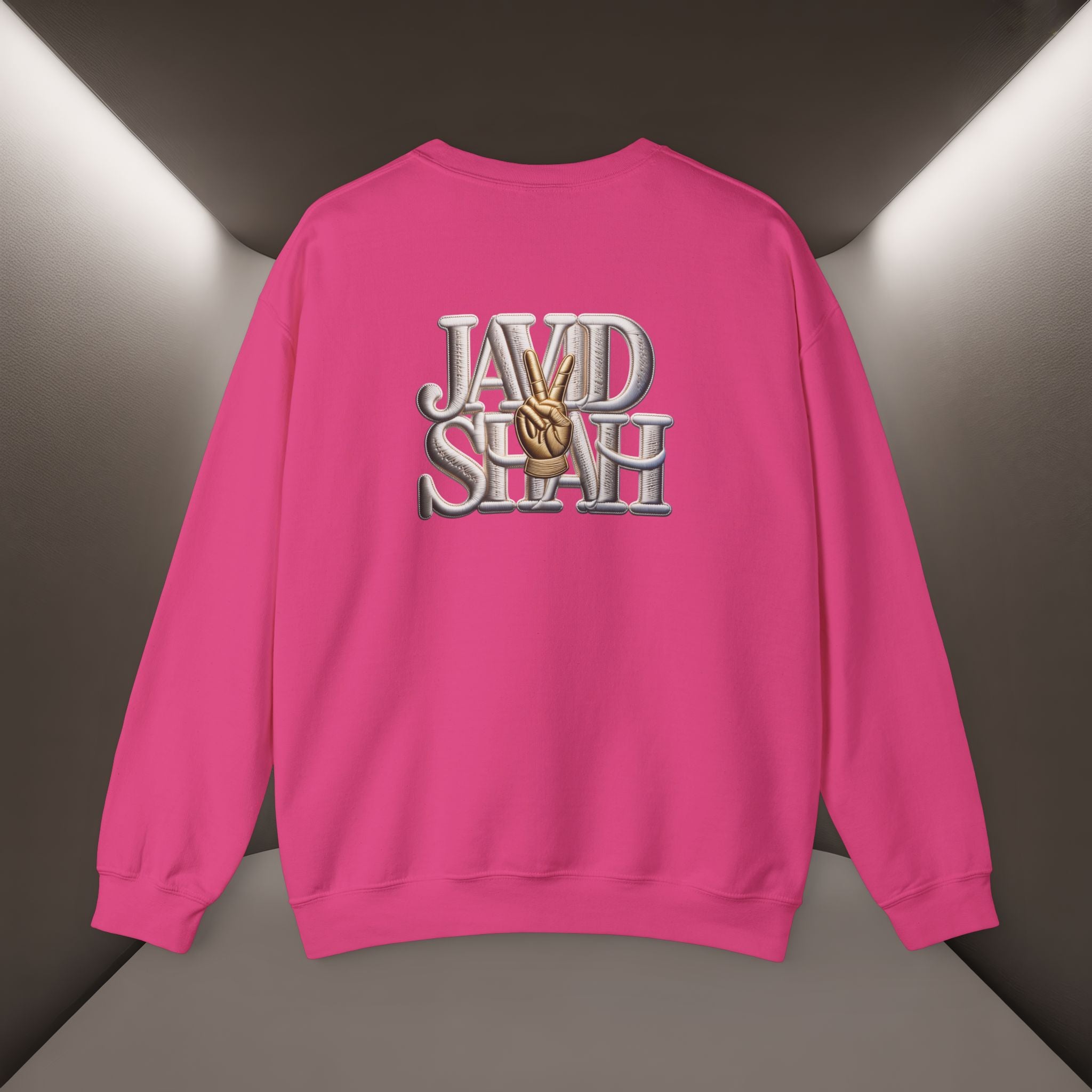 Javid Shah Peace Sign printed Sweatshirt — Vintage Script Logo Crewneck