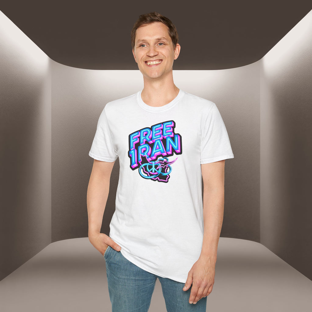 Free Iran T-Shirt — Neon design, Premium Quality