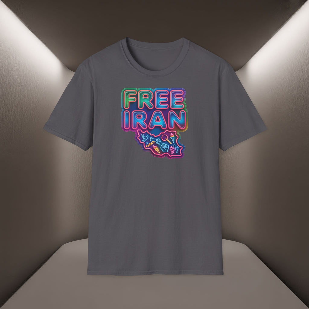 Free Iran T-Shirt — Neon Style, Premium Quality