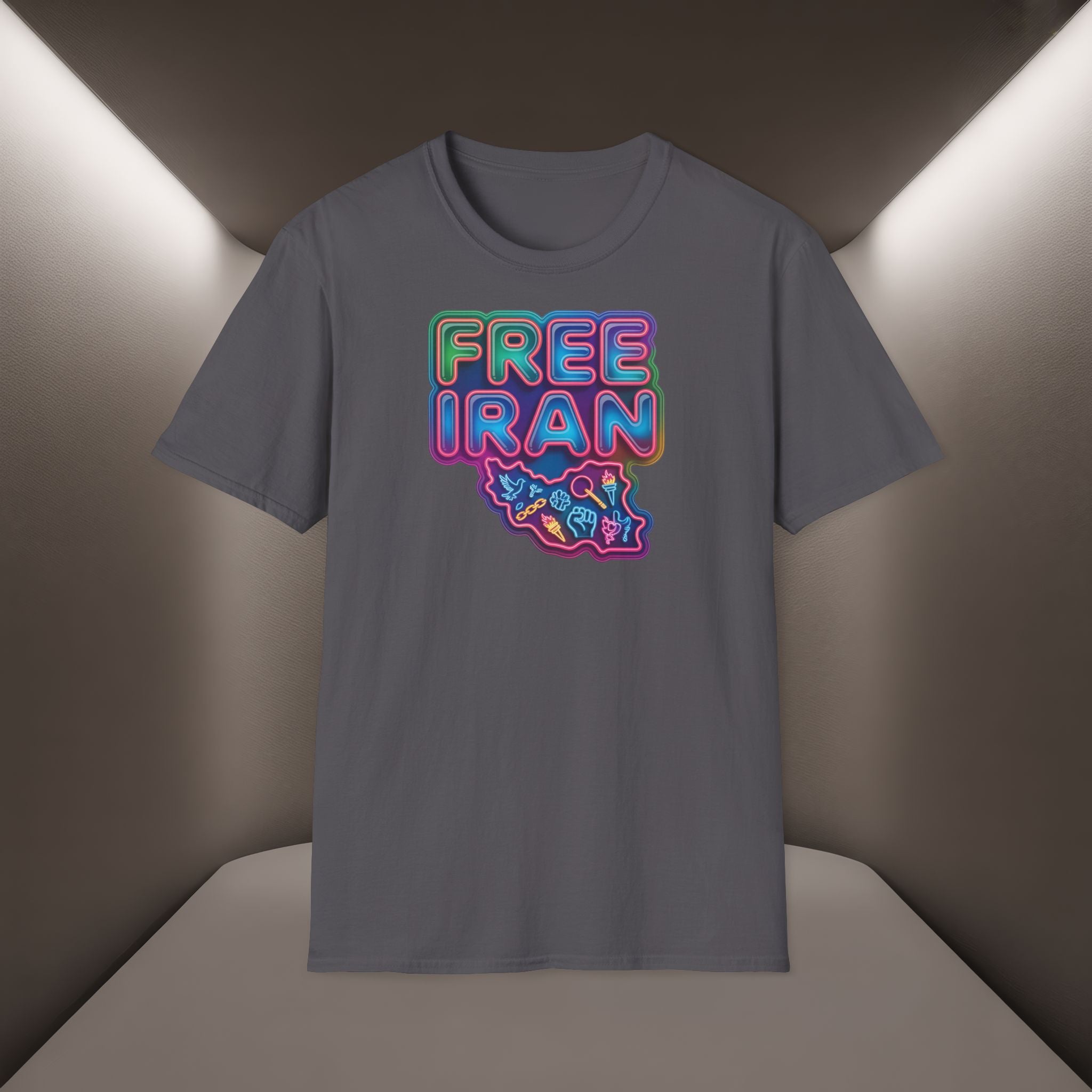 Free Iran T-Shirt — Neon Style, Premium Quality