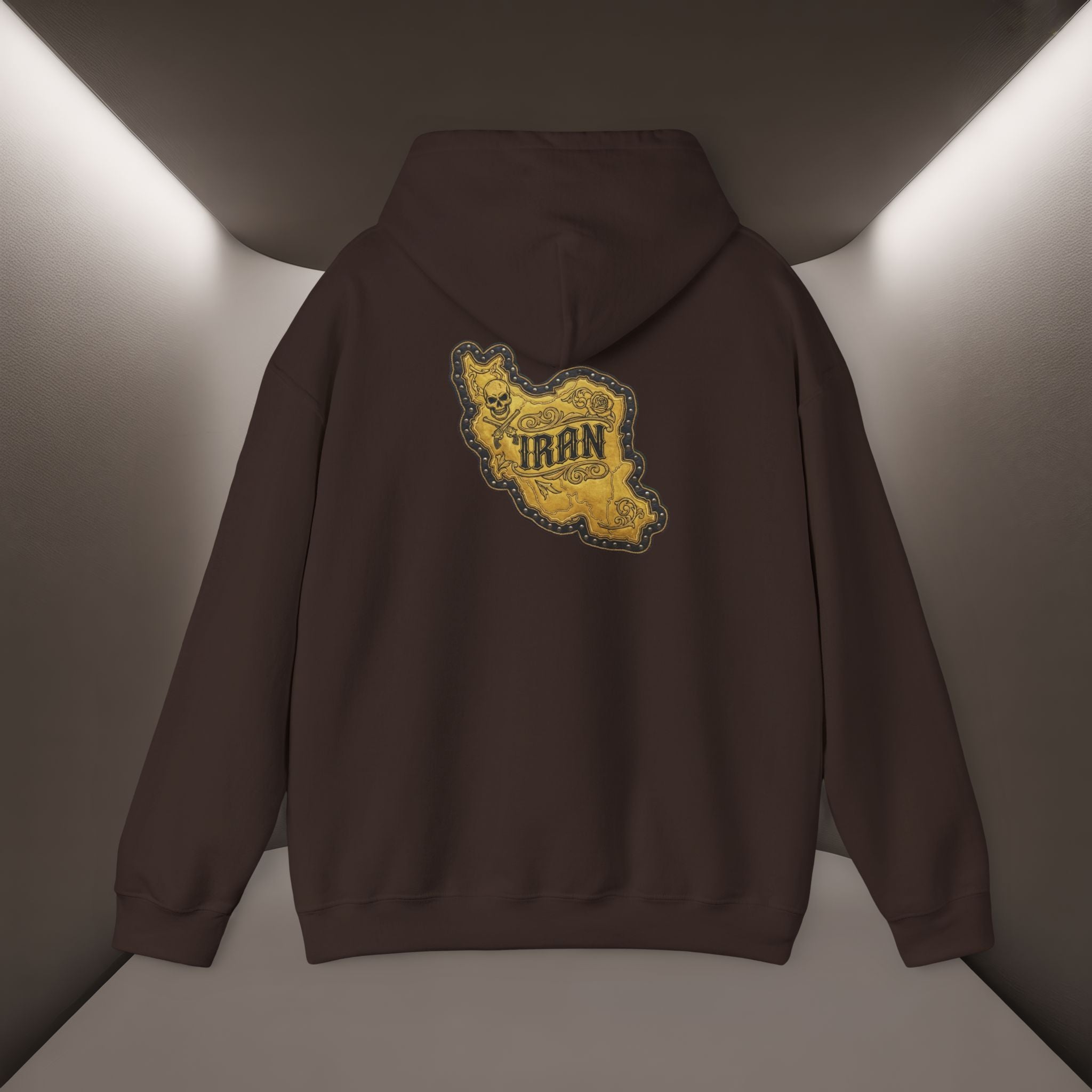 Iran's map Patch Unisex Hooded sweatshirt" - Premium Quality