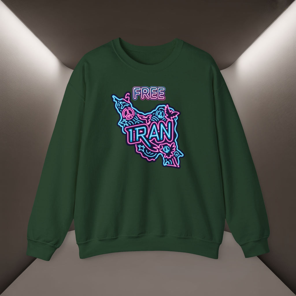 Free Iran Sweatshirt – Neon design, Premium Quality