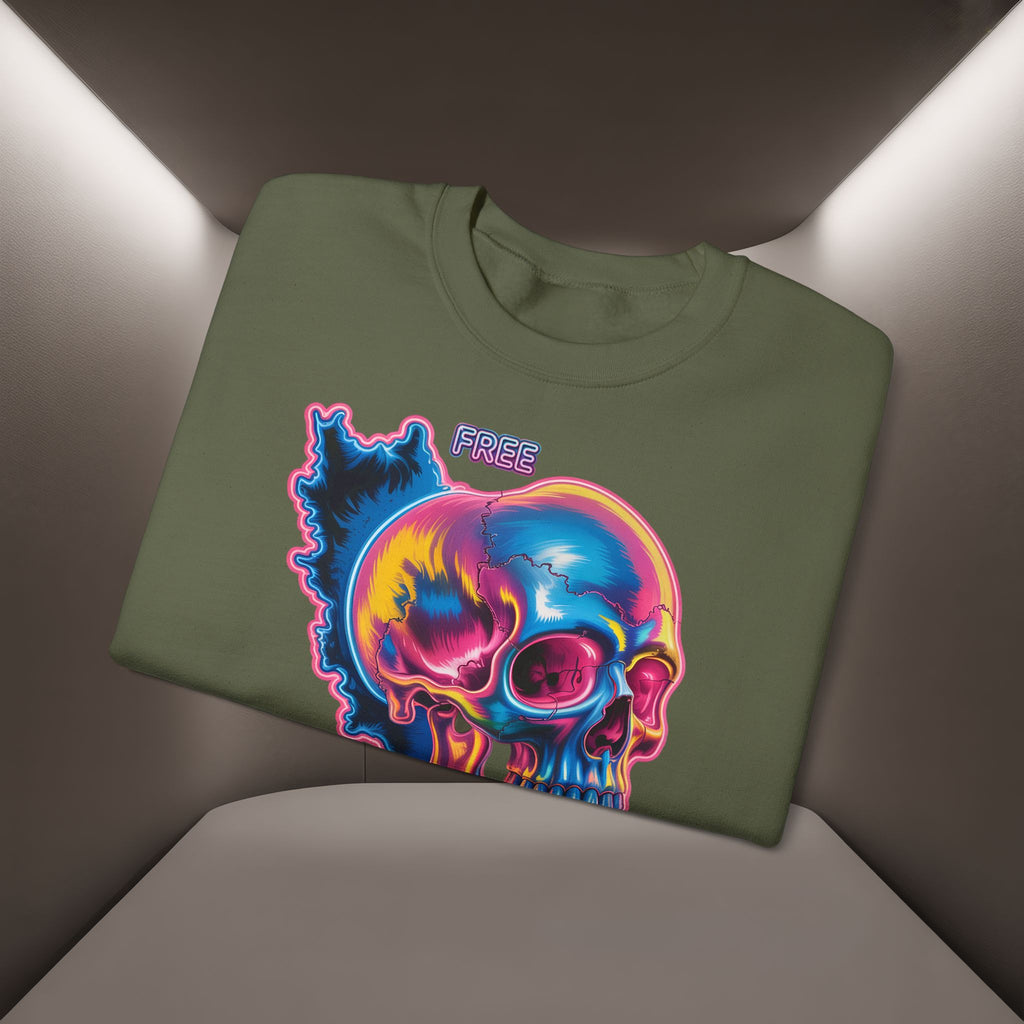 Skull in Iran's map shape Sweatshirt-Unisex, Premium Quality