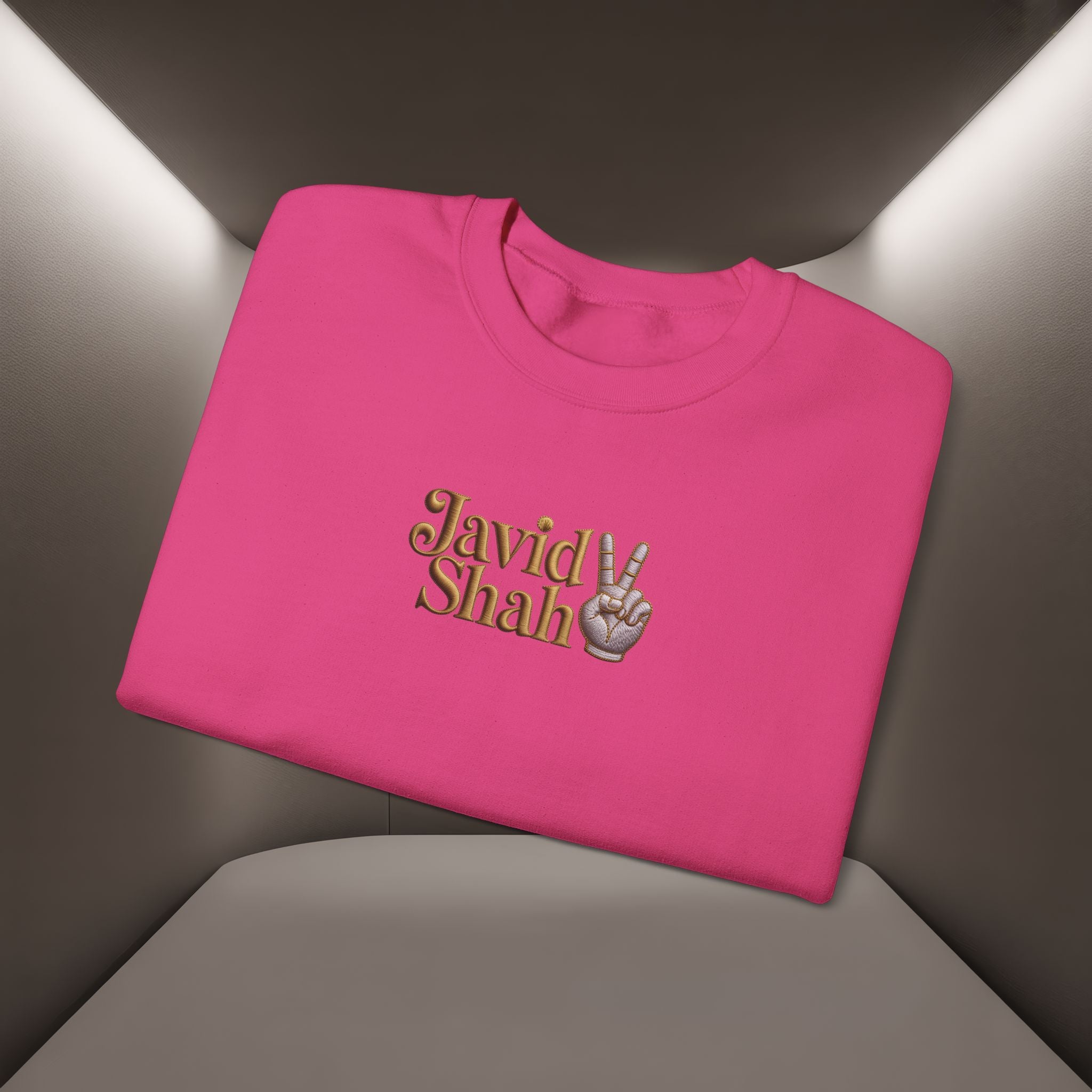 Javid Shah Peace Sign printed Sweatshirt — Vintage Script Logo Crewneck