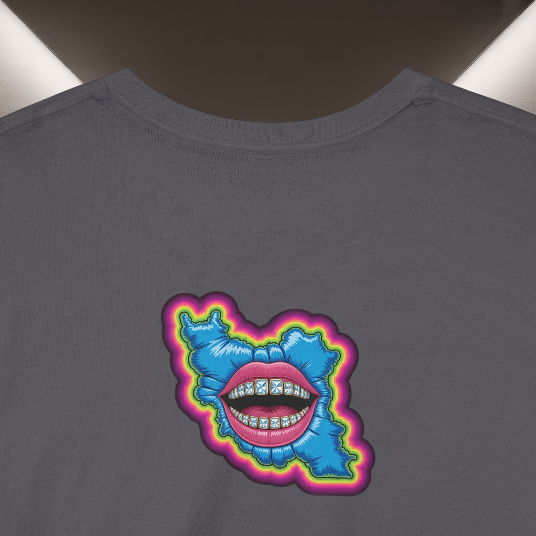 Neon Skull in Iran's map shape T-Shirt — Premium Quality