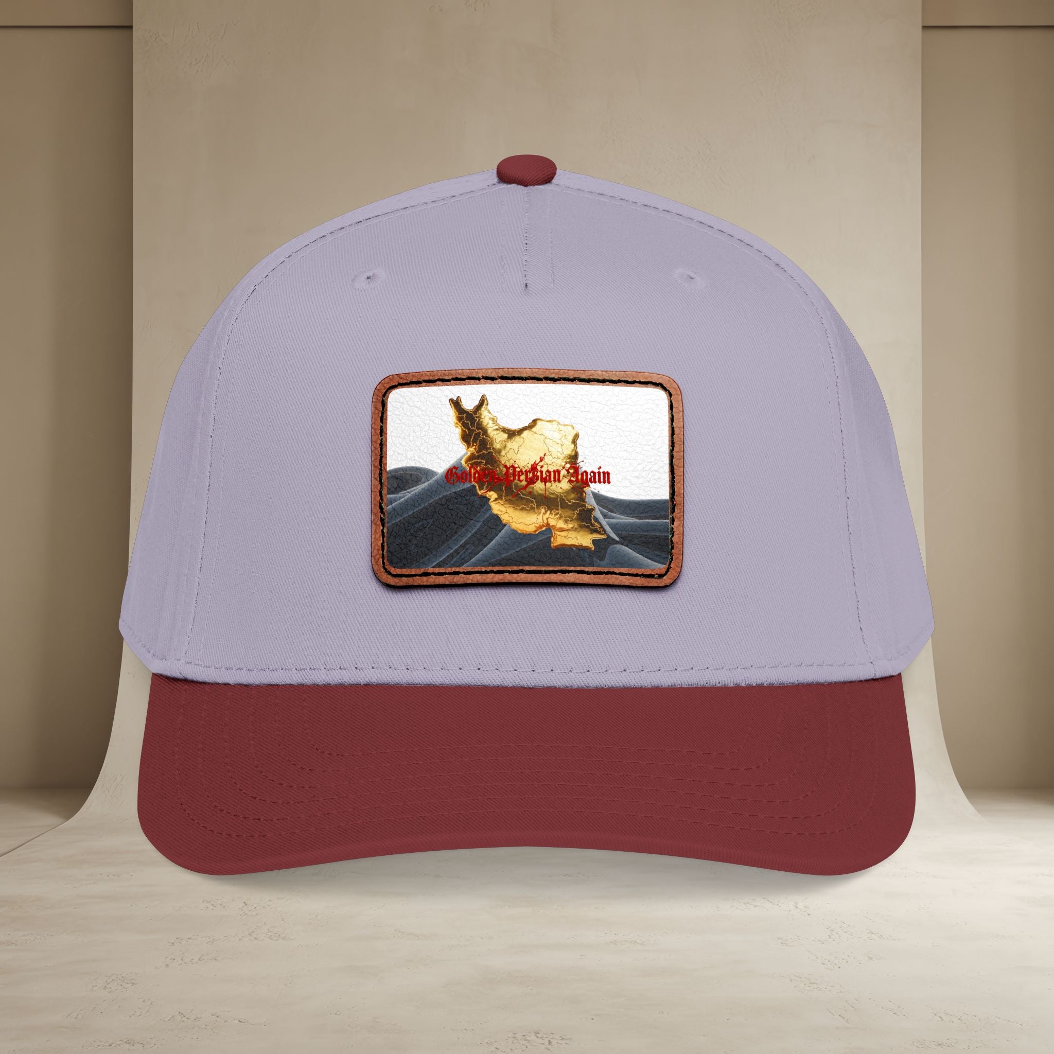 Golden Persian again Map Baseball Cap, Unisex