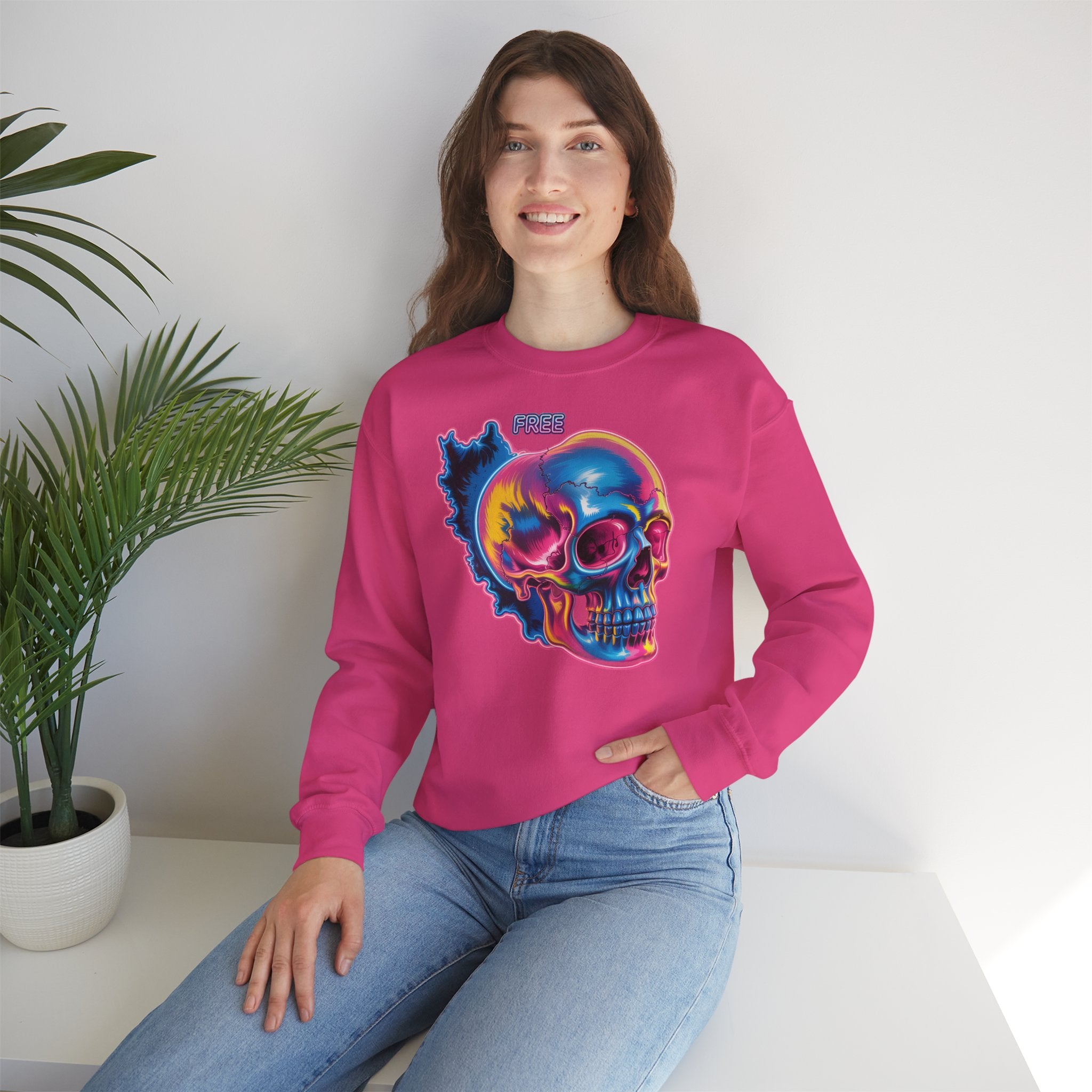 Skull in Iran's map shape Sweatshirt-Unisex, Premium Quality