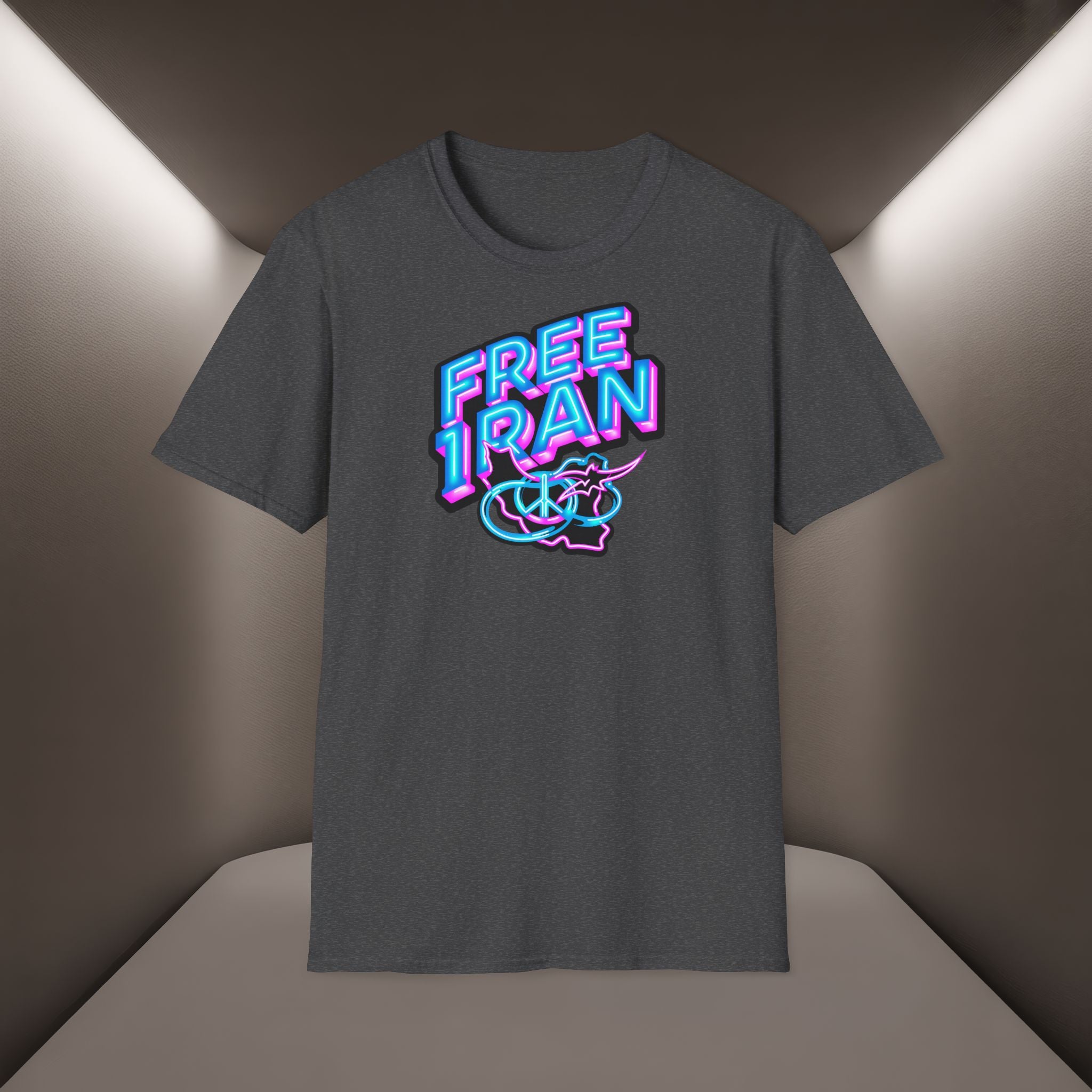 Free Iran T-Shirt — Neon design, Premium Quality