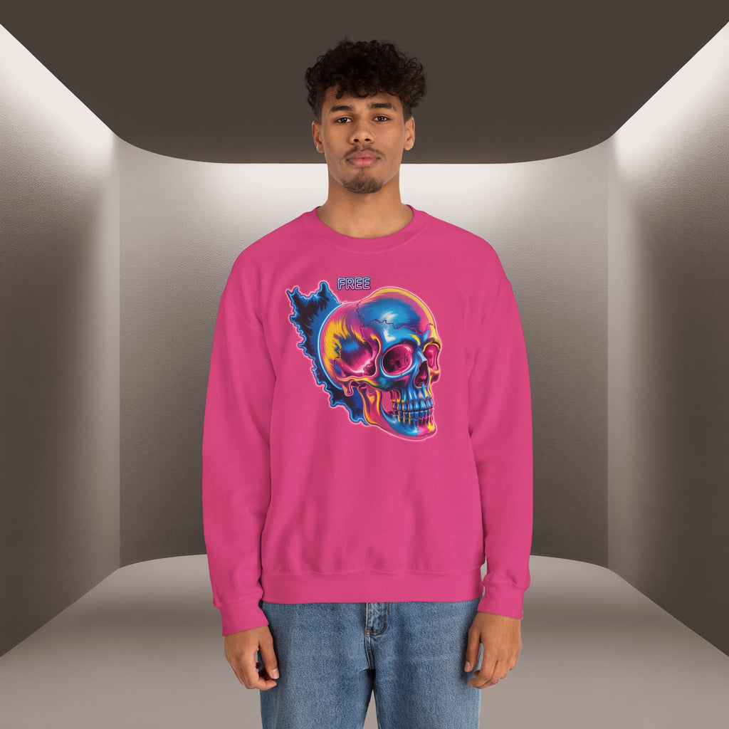 Skull in Iran's map shape Sweatshirt-Unisex, Premium Quality