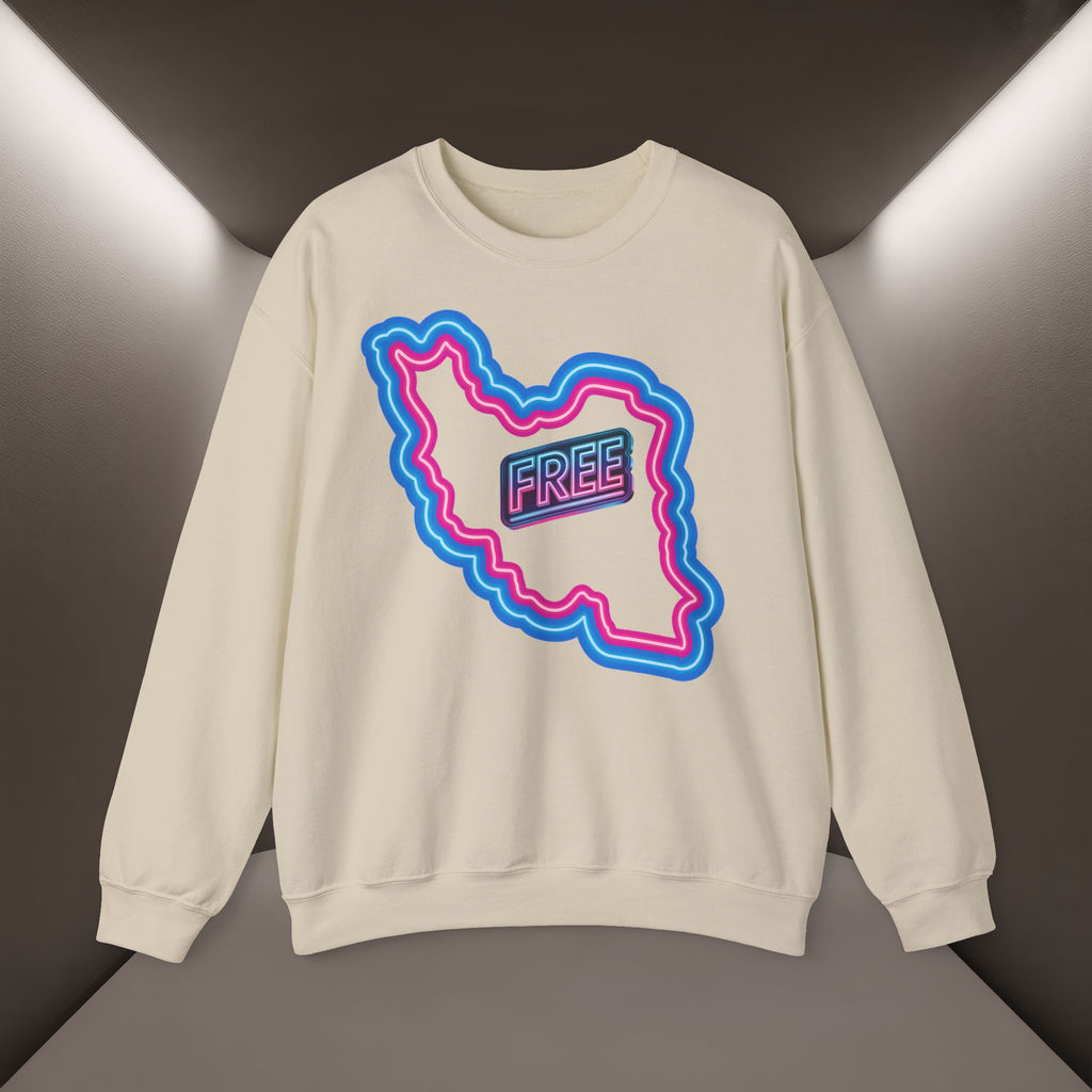 Free Iran Sweatshirt — Neon design - Premium Quality