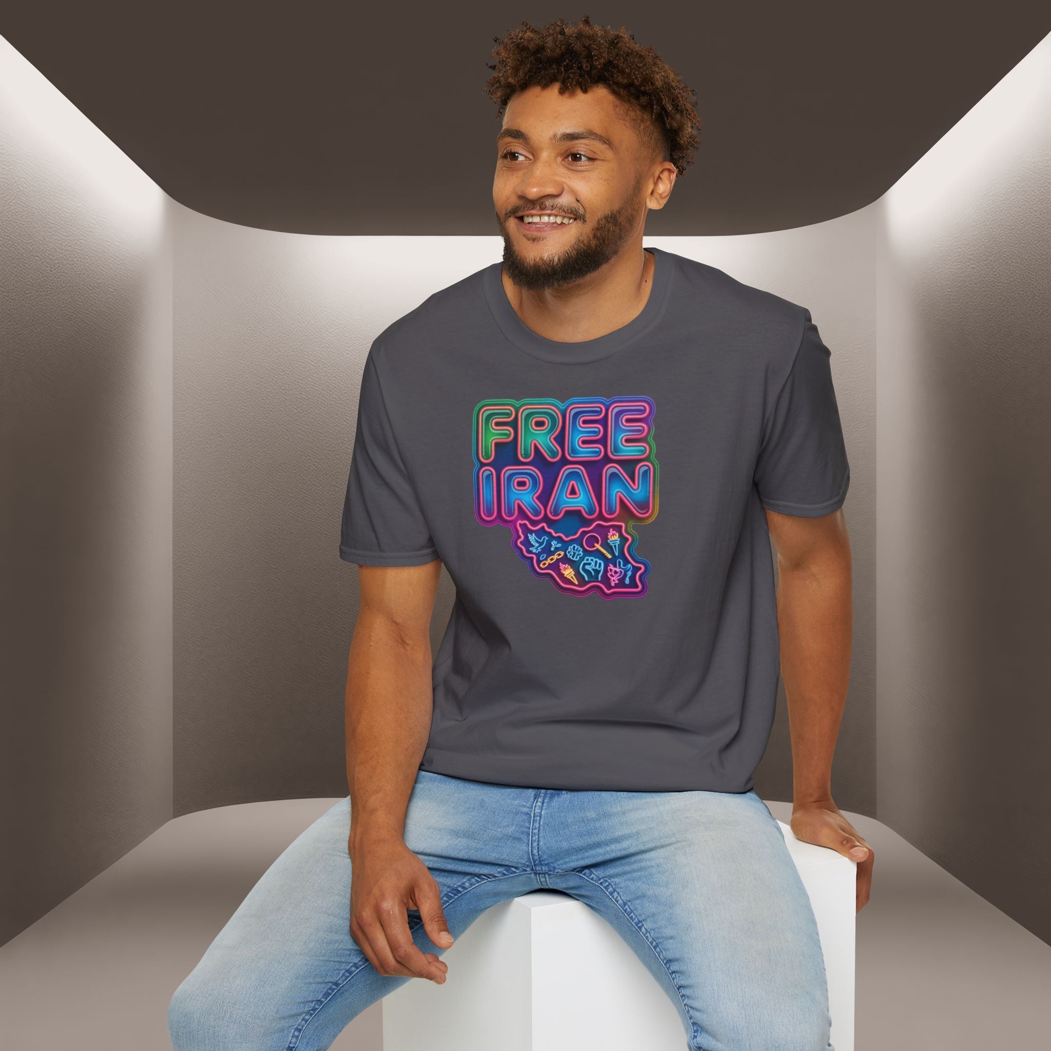Free Iran T-Shirt — Neon Style, Premium Quality