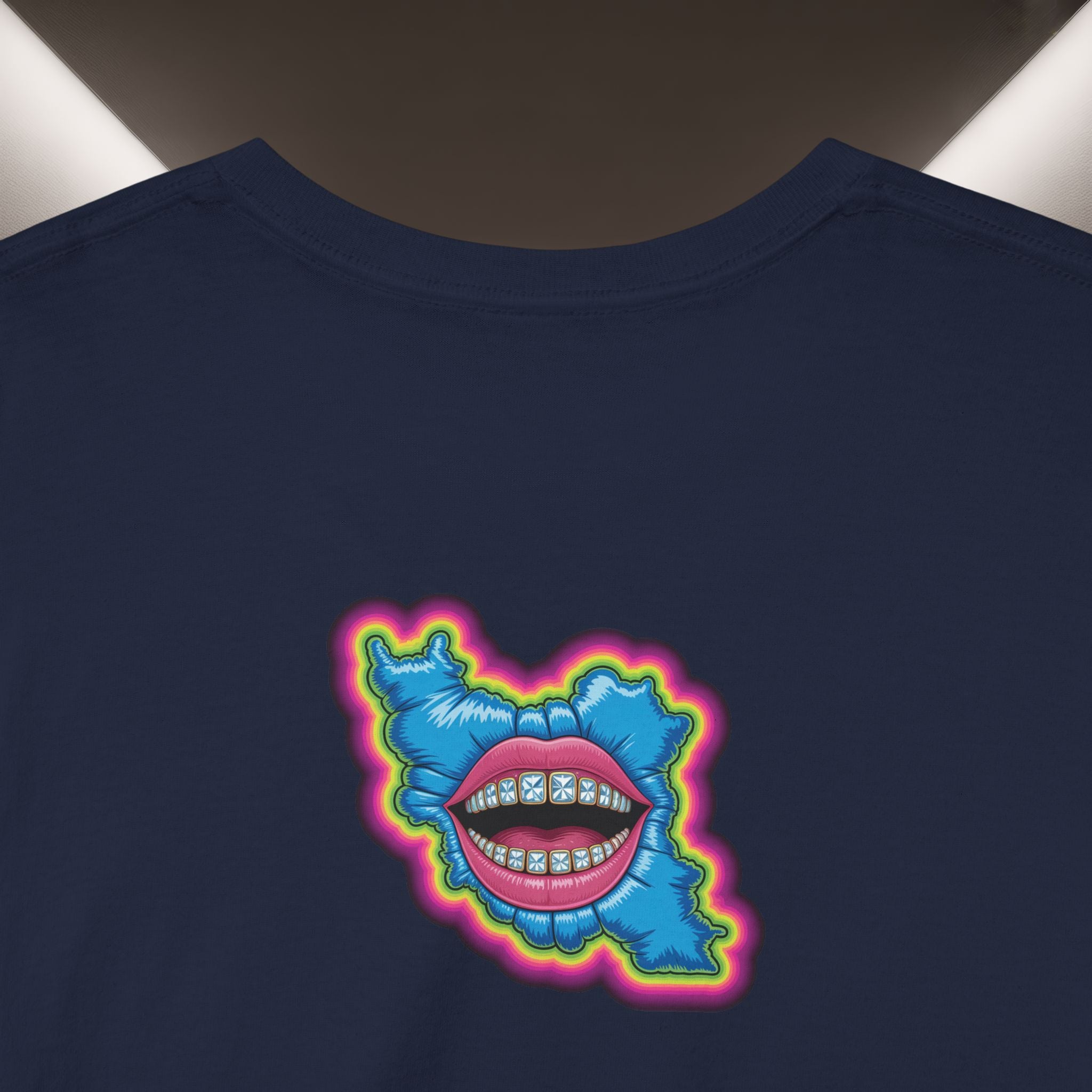 Neon Skull in Iran's map shape T-Shirt — Premium Quality