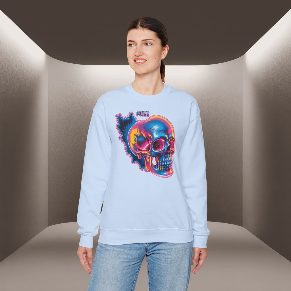Skull in Iran's map shape Sweatshirt-Unisex, Premium Quality
