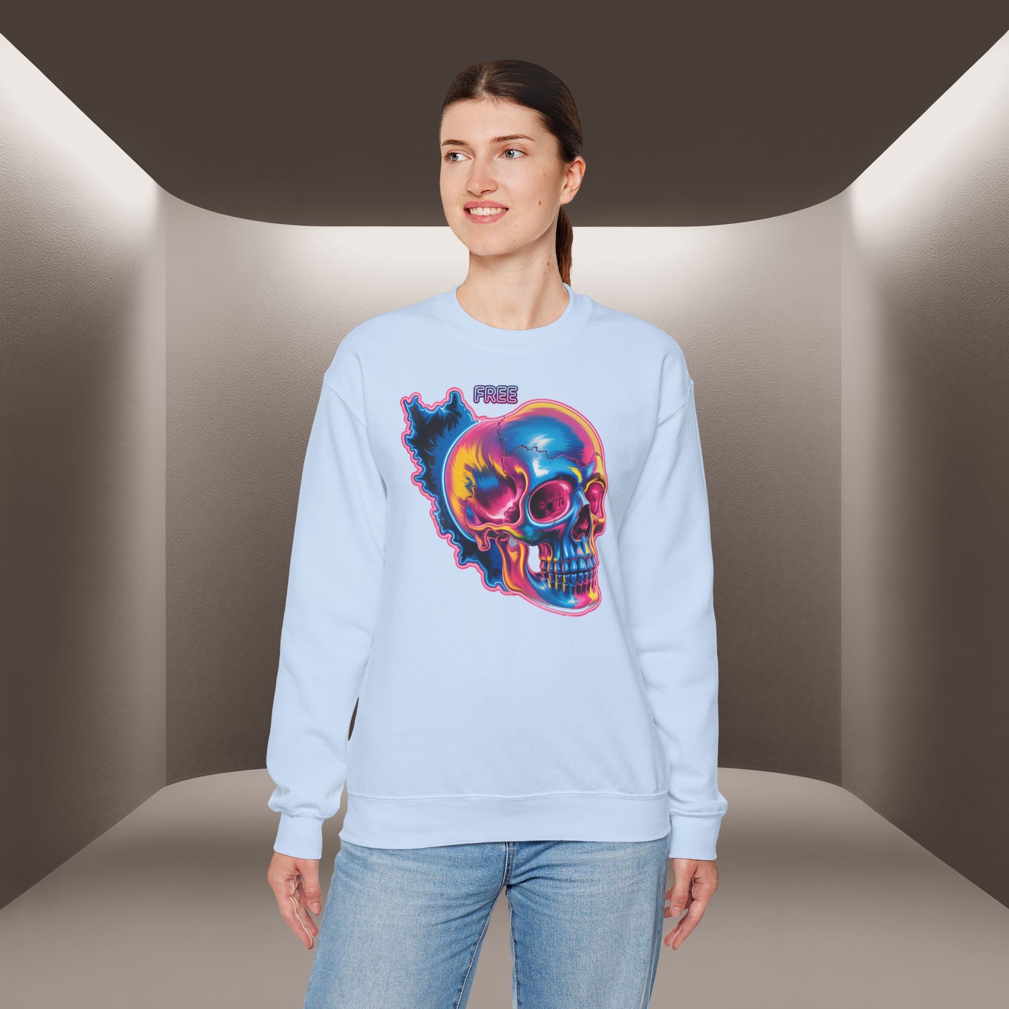 Skull in Iran's map shape Sweatshirt-Unisex, Premium Quality