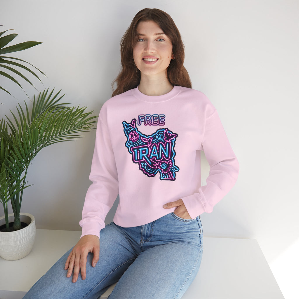 Free Iran Sweatshirt – Neon design, Premium Quality