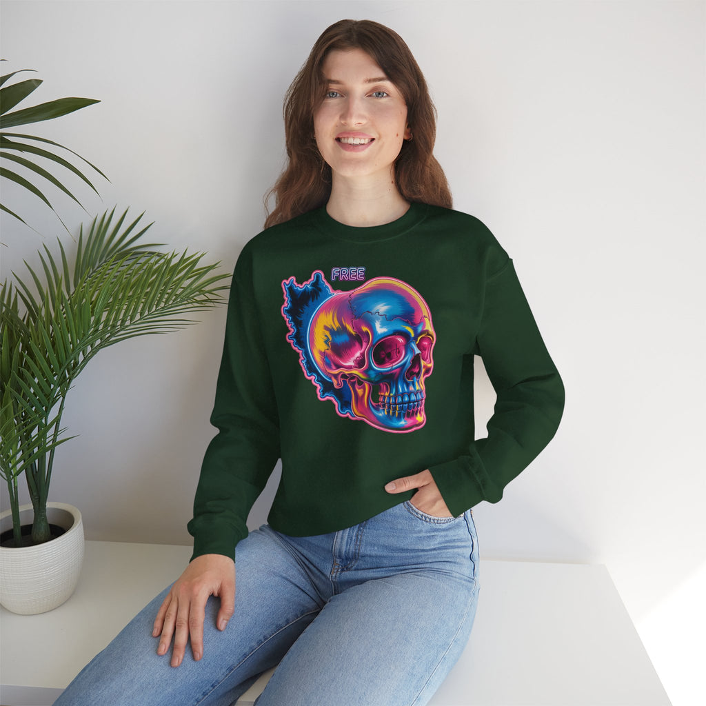Skull in Iran's map shape Sweatshirt-Unisex, Premium Quality