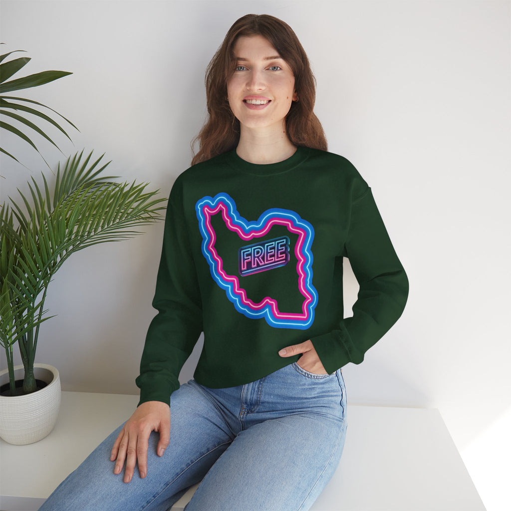Free Iran Sweatshirt — Neon design - Premium Quality