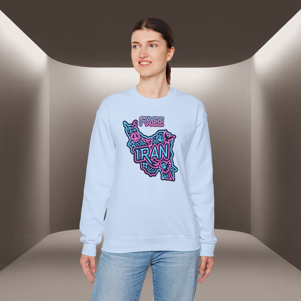 Free Iran Sweatshirt – Neon design, Premium Quality