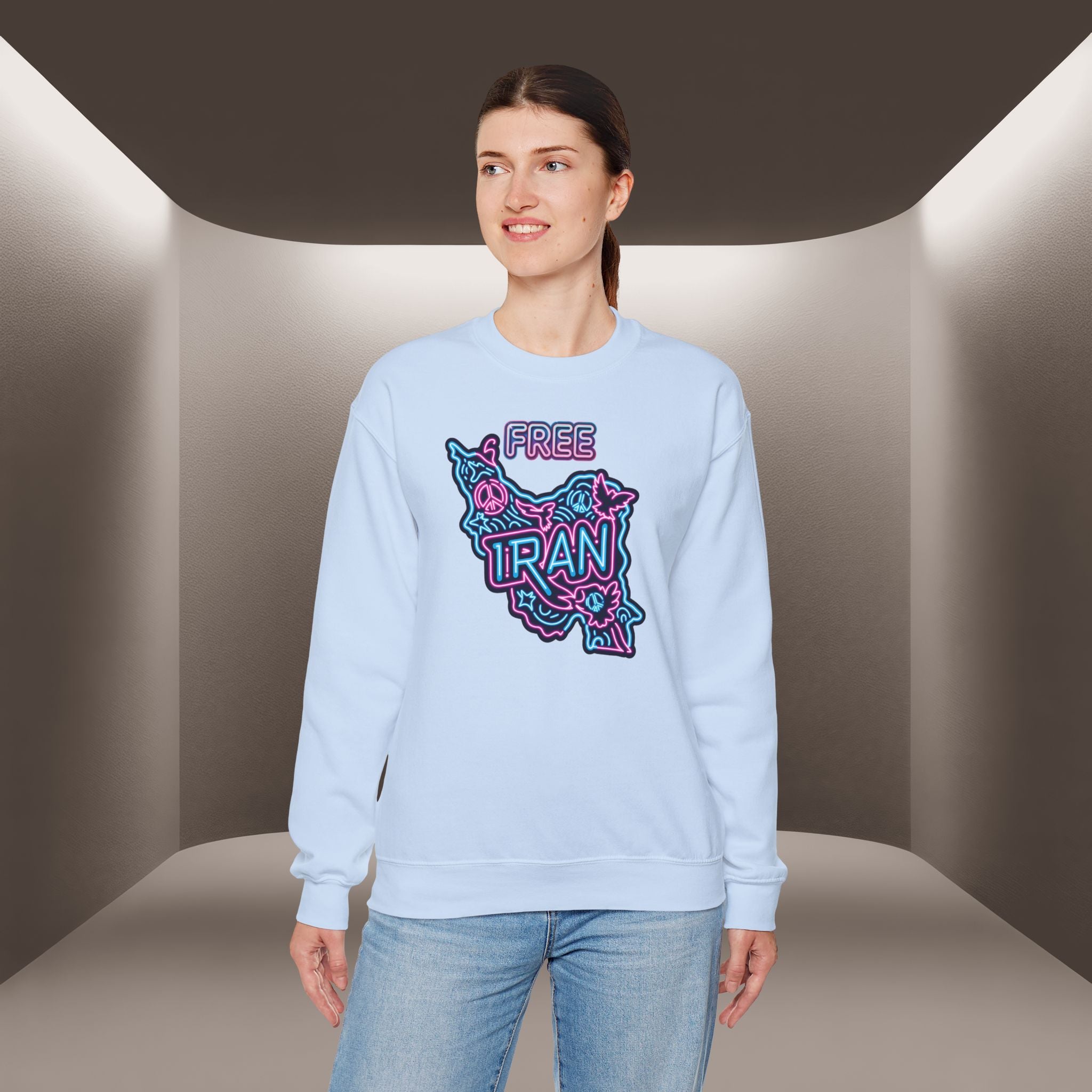 Free Iran Sweatshirt – Neon design, Premium Quality