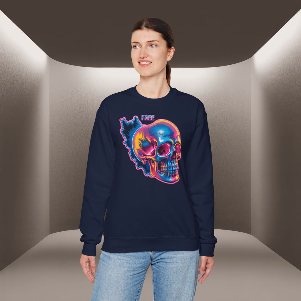Skull in Iran's map shape Sweatshirt-Unisex, Premium Quality