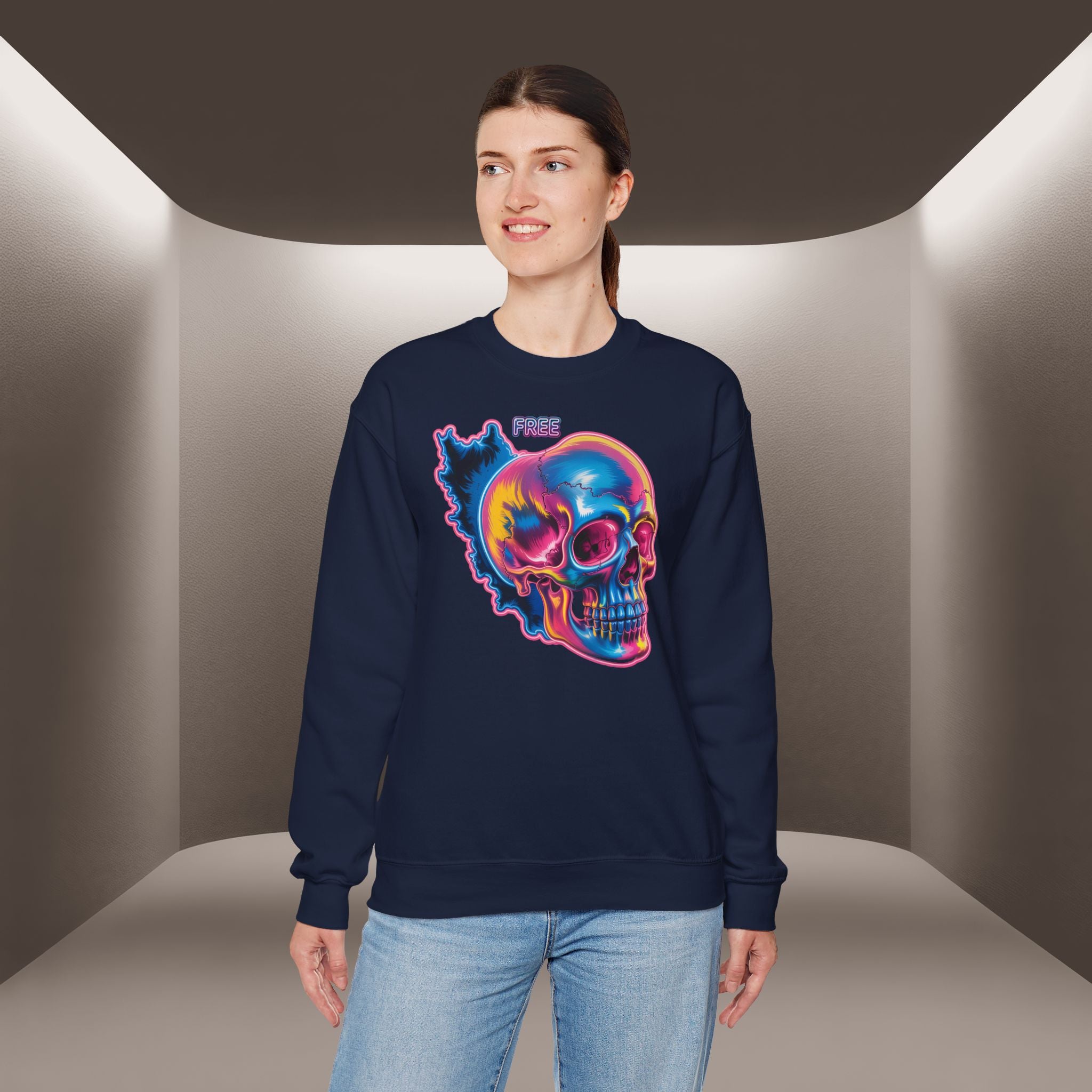 Skull in Iran's map shape Sweatshirt-Unisex, Premium Quality