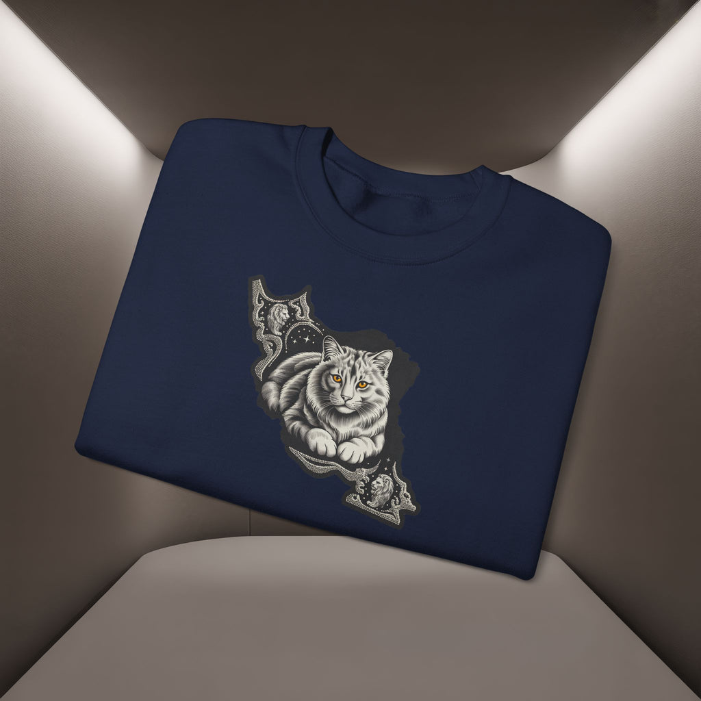 Persian Cat in a Persian Map design- unisex sweatshirt- Premium quality