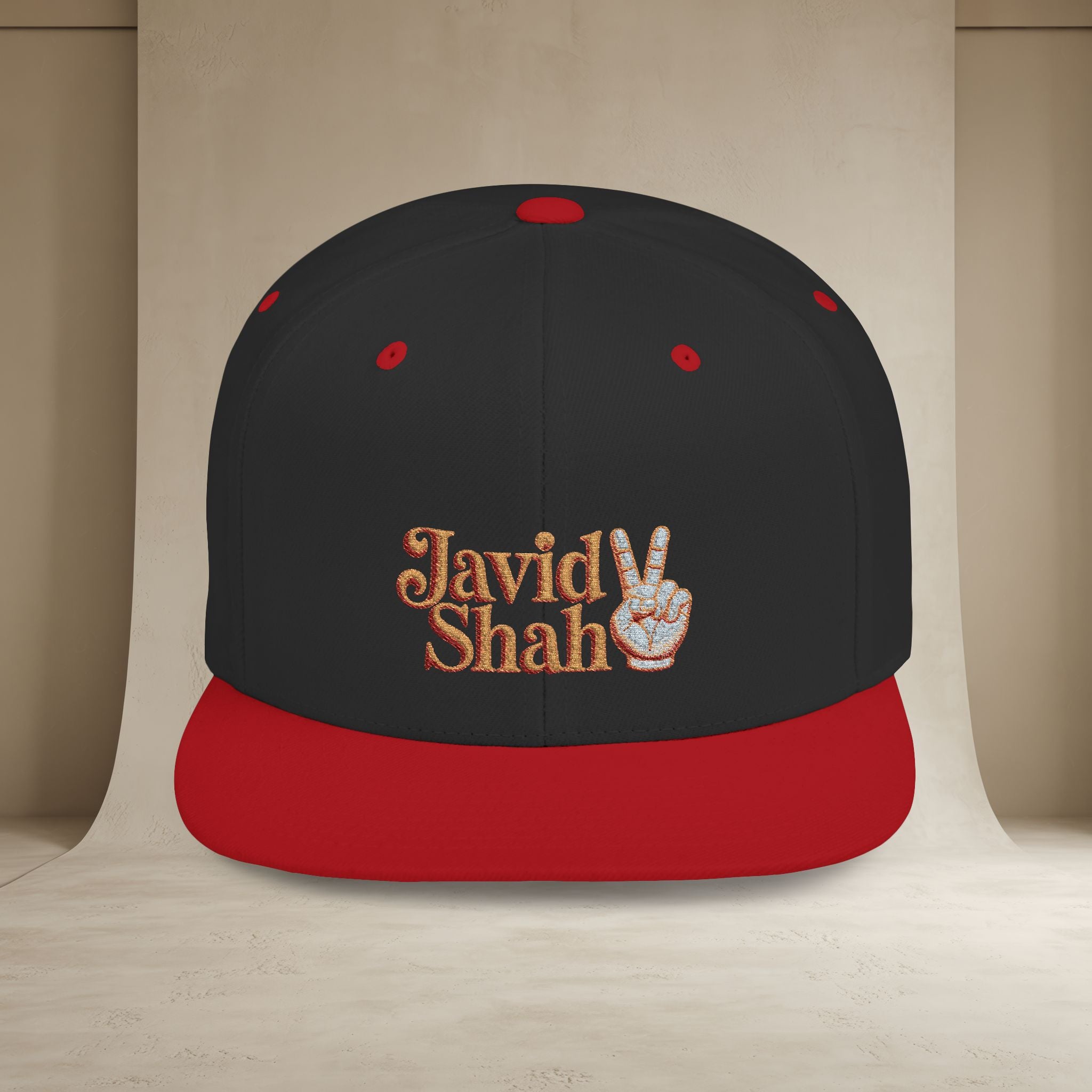 Javid Shah Embroidered Snapback Hat — (GoldoOzi)