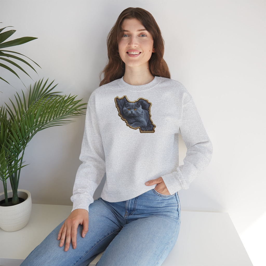 Persian cat & Persian Map Graphic Design Unisex Sweatshirt — Premium quality