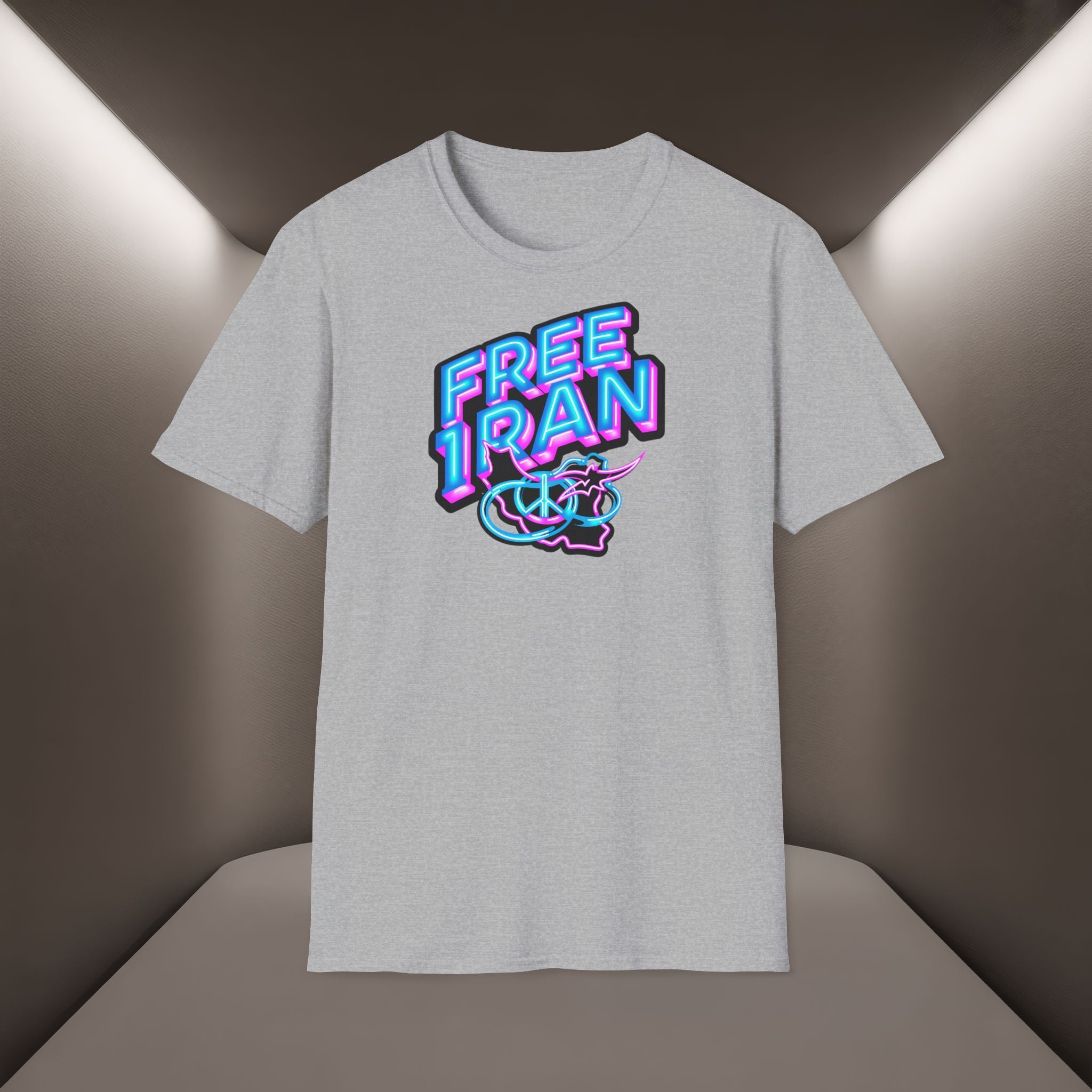 Free Iran T-Shirt — Neon design, Premium Quality