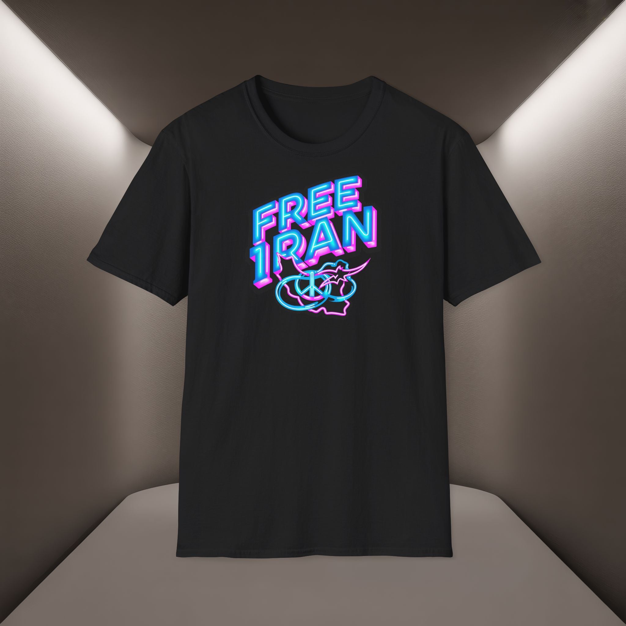 Free Iran T-Shirt — Neon design, Premium Quality