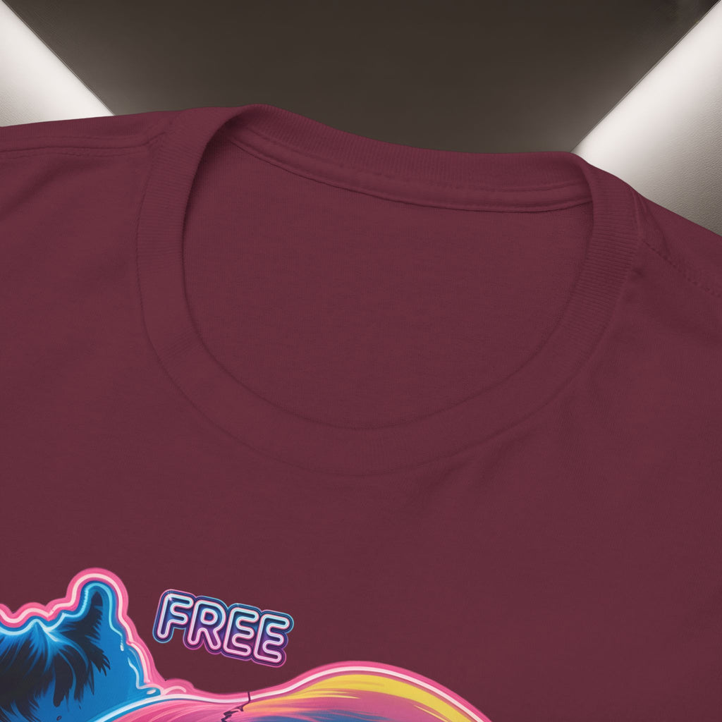 Neon Skull in Iran's map shape T-Shirt — Premium Quality