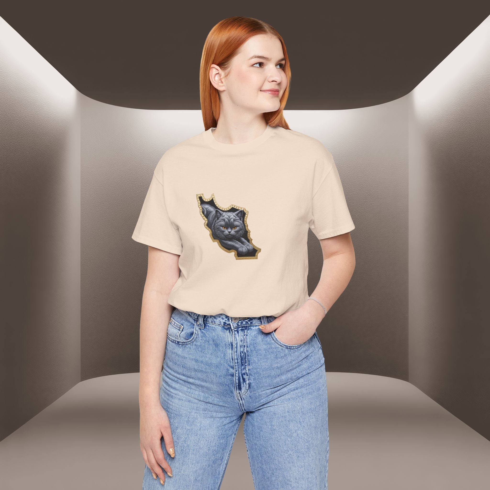Persian Cat in a Persian Map Graphic design- unisex T-shirt- Premium quality