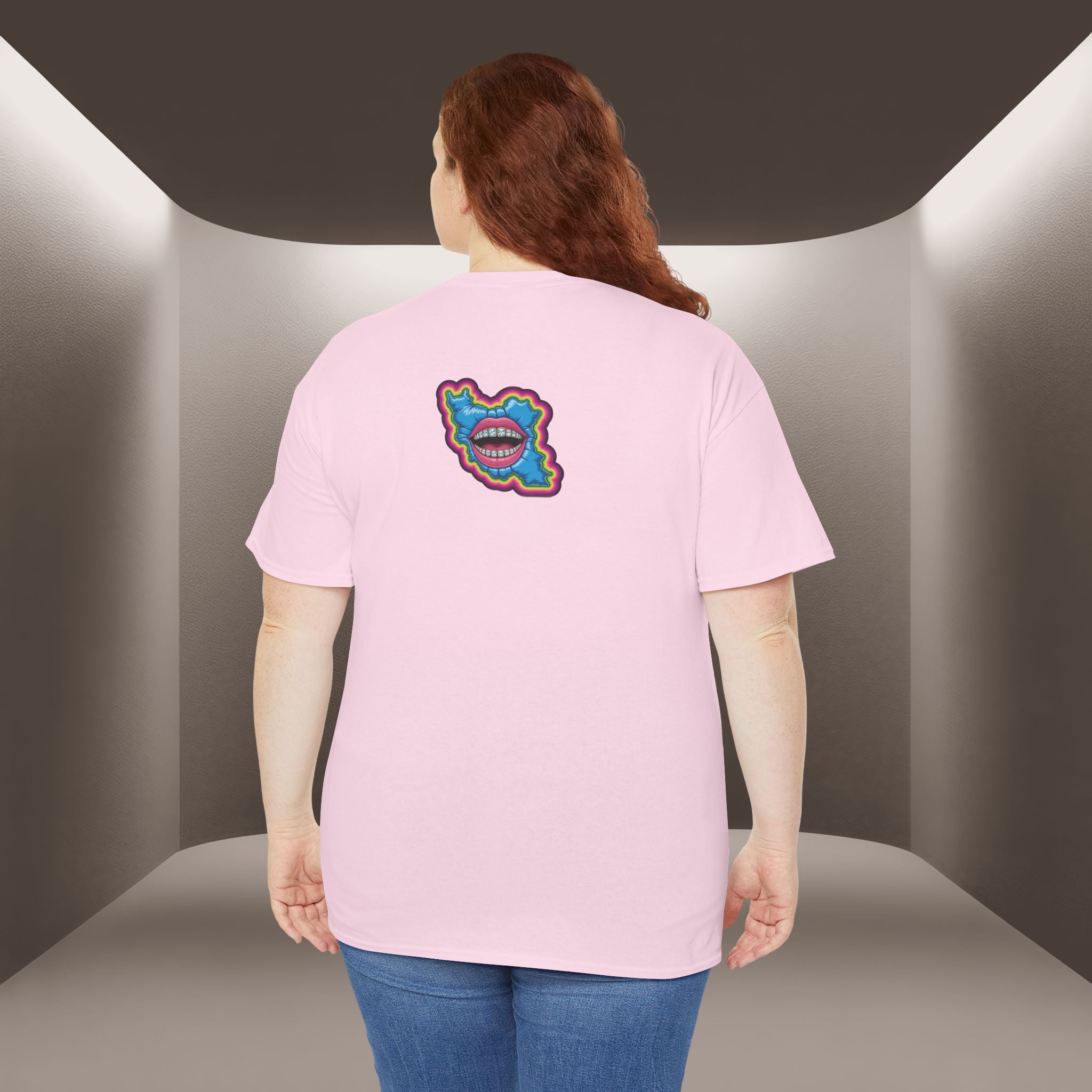 Neon Skull in Iran's map shape T-Shirt — Premium Quality