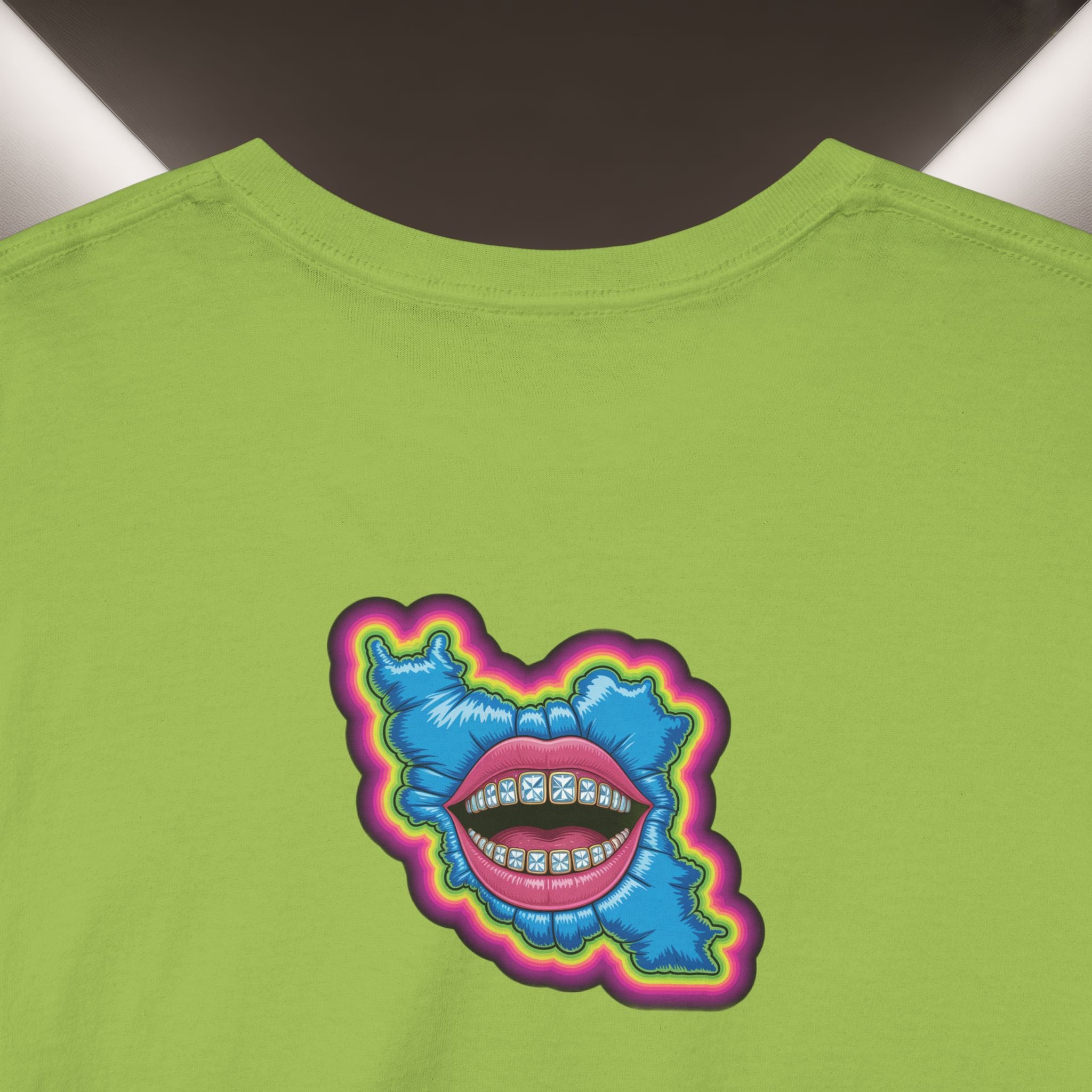 Neon Skull in Iran's map shape T-Shirt — Premium Quality