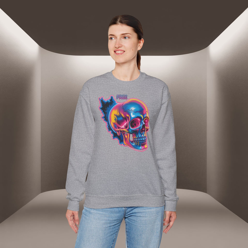 Skull in Iran's map shape Sweatshirt-Unisex, Premium Quality