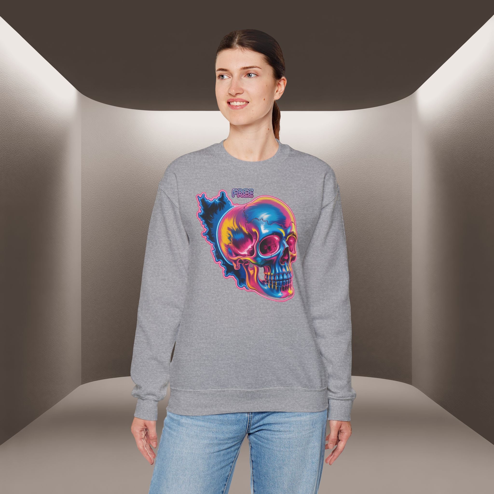 Skull in Iran's map shape Sweatshirt-Unisex, Premium Quality
