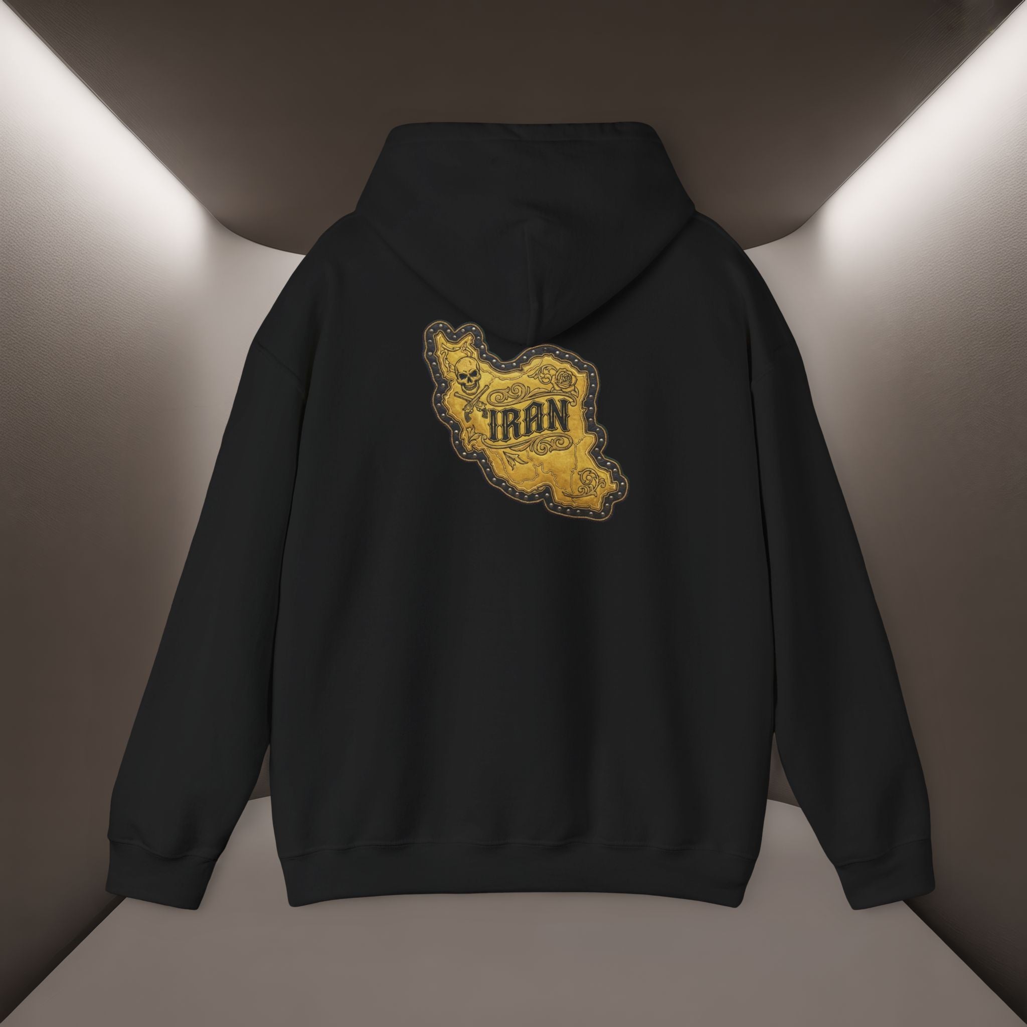 Iran's map Patch Unisex Hooded sweatshirt" - Premium Quality