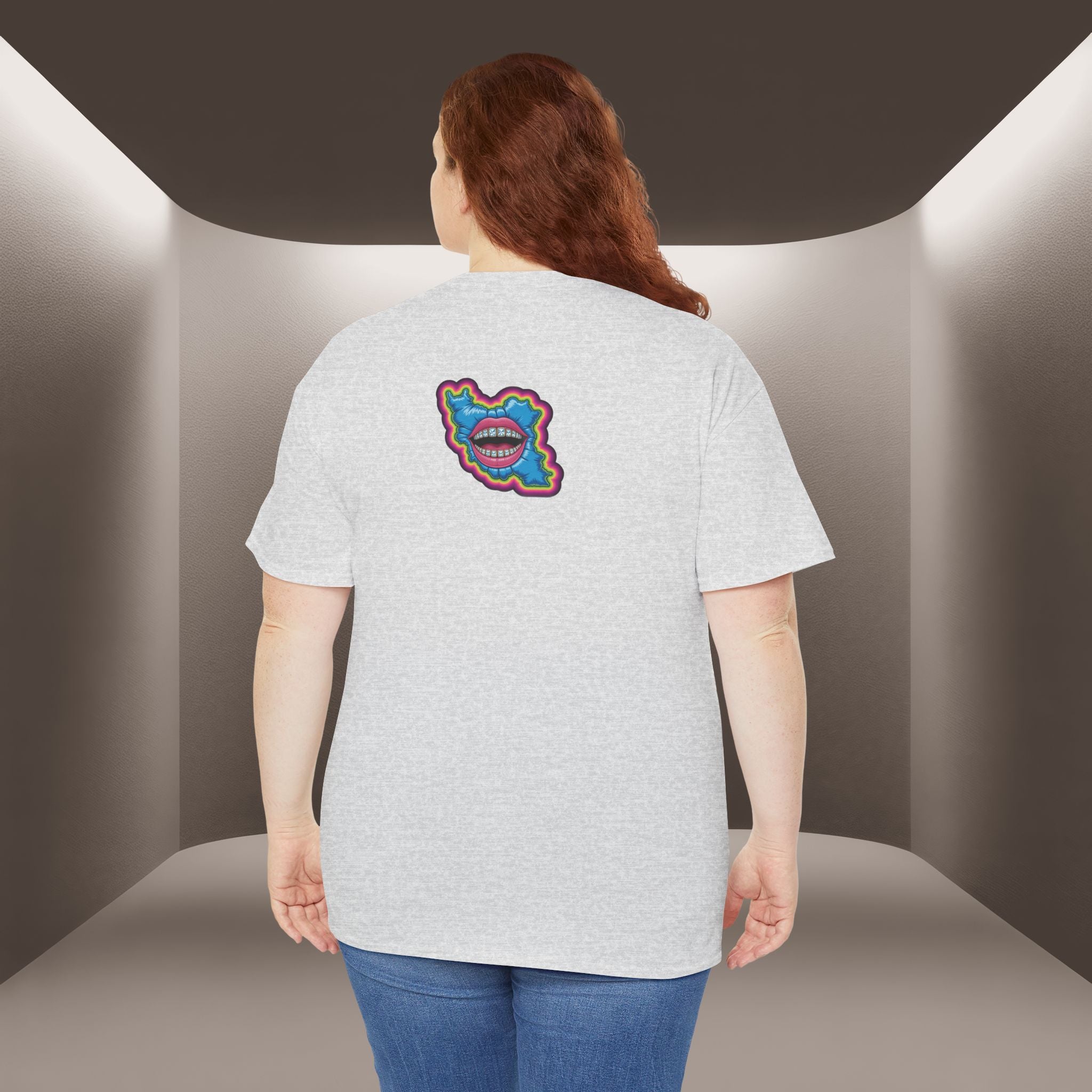 Neon Skull in Iran's map shape T-Shirt — Premium Quality