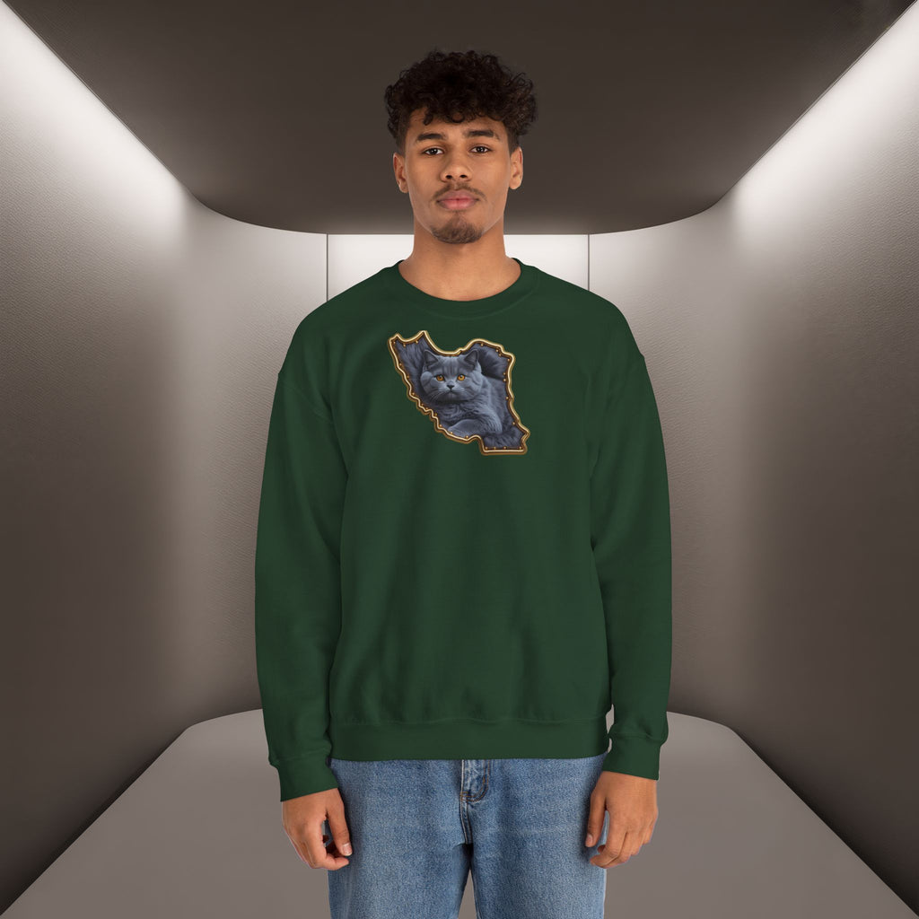 Persian cat & Persian Map Graphic Design Unisex Sweatshirt — Premium quality